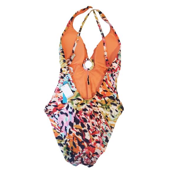 Bleu Rod Beattie Colorful Abstract Print One Piece Swimsuit, NWT, Size 10 - Picture 3 of 6